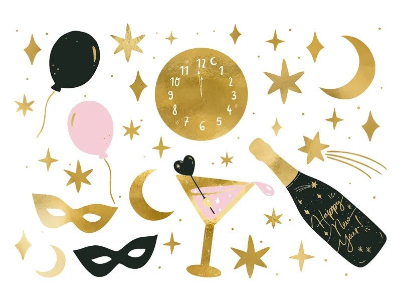 Tetování dočasná Happy New Year mix
