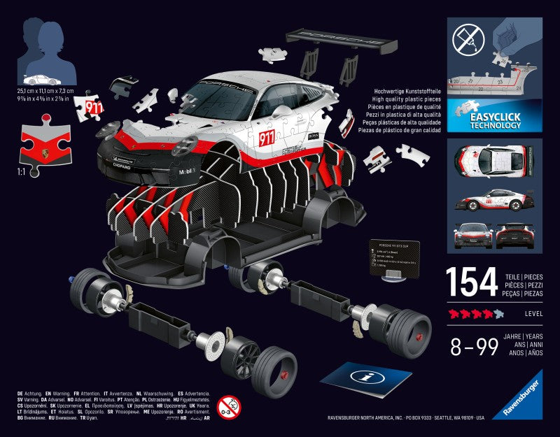 Puzzle 3D Iconics: Porsche 911 GT3 Cup