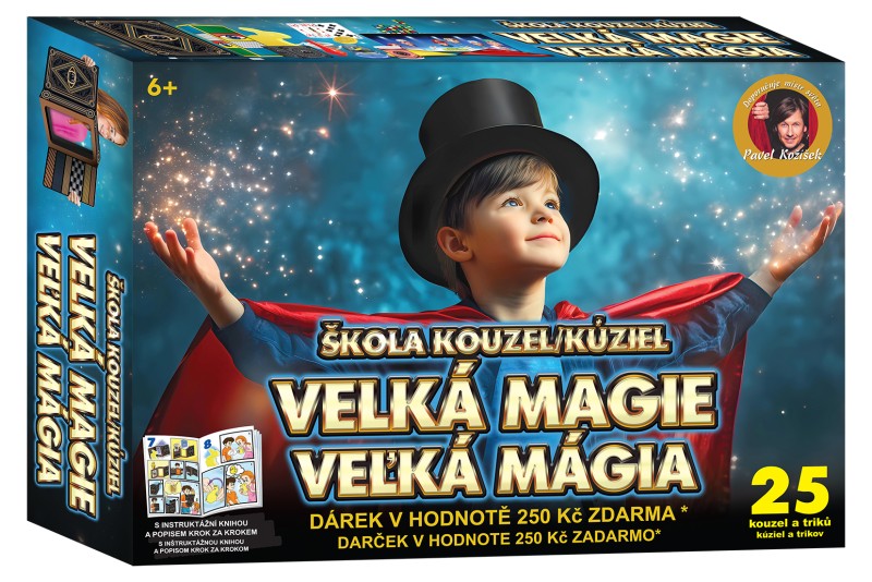 Škola kouzel - Velká magie 25 triků + Dárek v hodnotě 250Kč