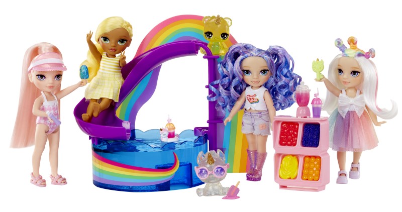 Rainbow High Sada s malou sestřičkou – bazén