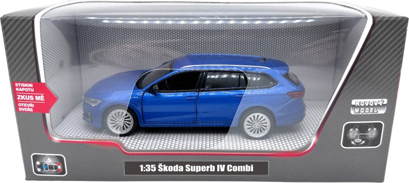 Škoda Superb IV Combi modré 1:35