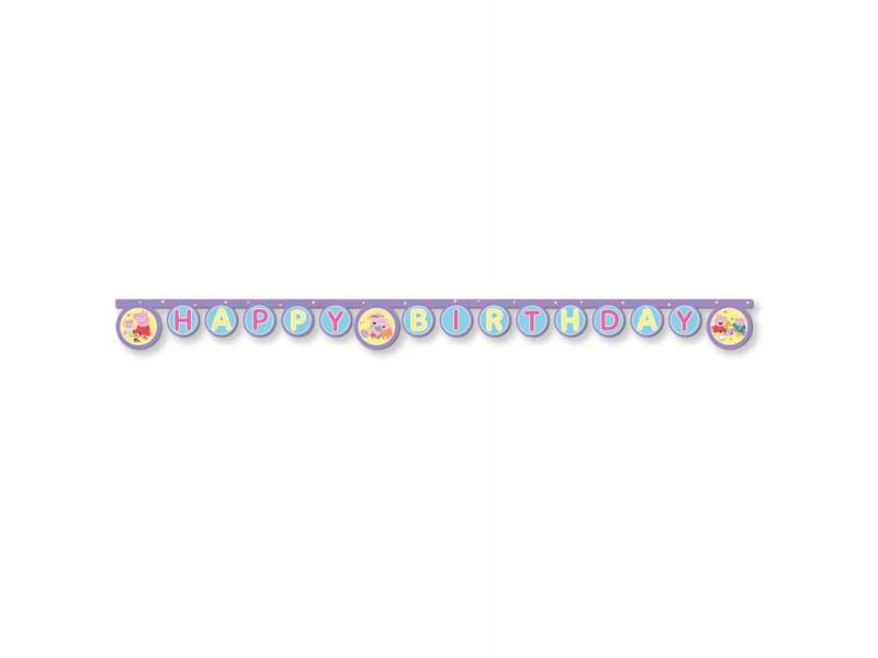 Banner papírový Happy Birthday Prasátko Peppa