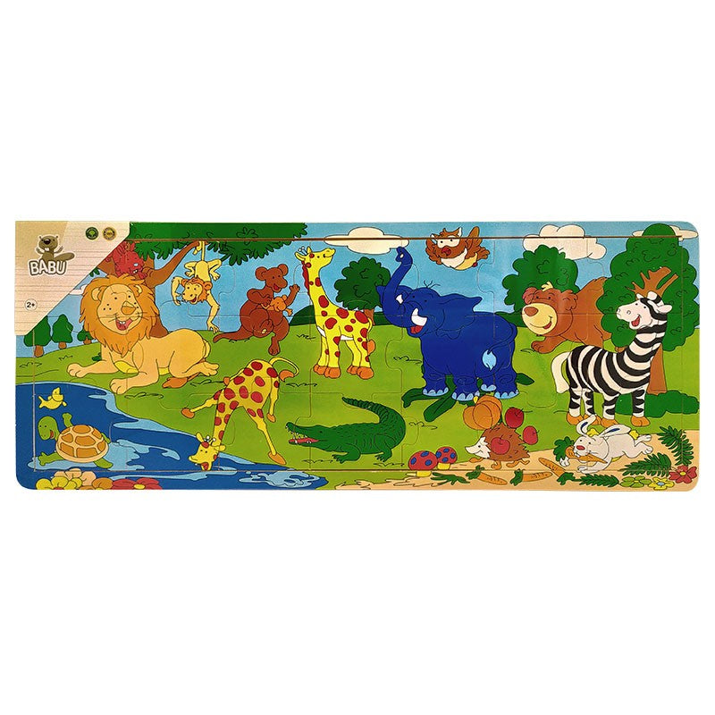 Deskové puzzle ZOO dřevěné 21 dílů