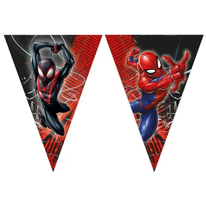 Banner papírový trojúhelníkový Spiderman World of Web
