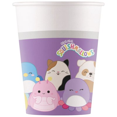 Kelímky papírové Squishmallows 250 ml, 8 ks