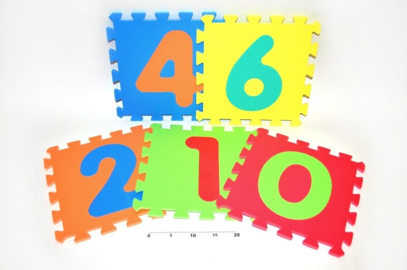 Měkké bloky čtverce čísla 30cm 10ks/set