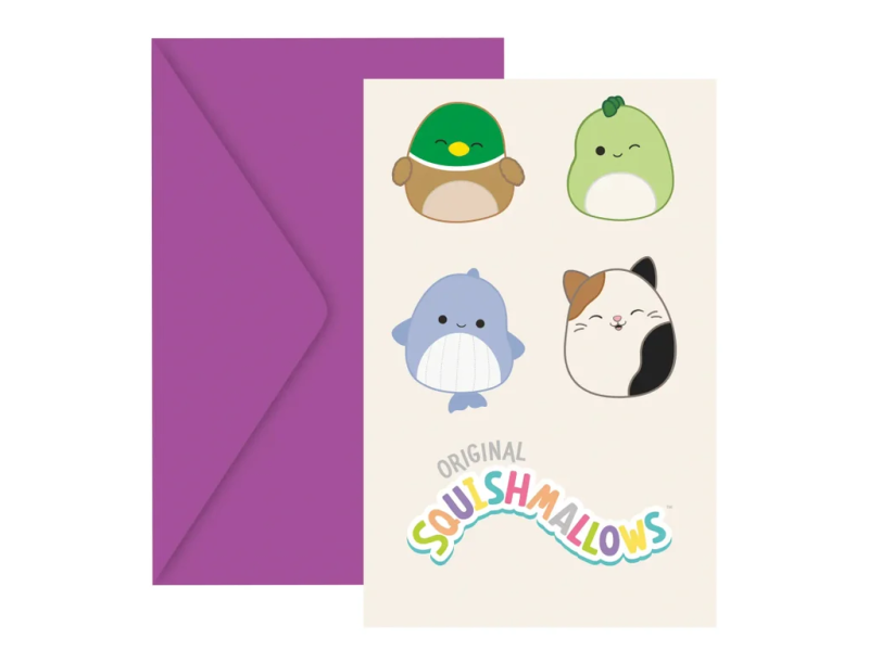 Pozvánky s obálkami Squishmallows 6 ks