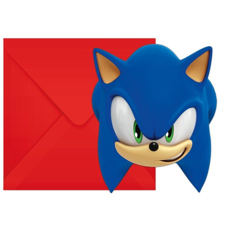 Pozvánky s obálkami Sonic 6 ks