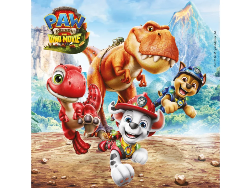 Ubrousky papírové 2vrstvé Tlapková patrola 3 Dino Movie 33×33 cm 20 ks