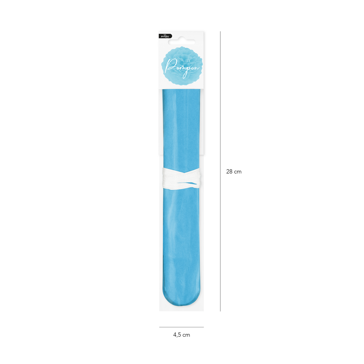 Papírové pompomy, blue, 25 cm