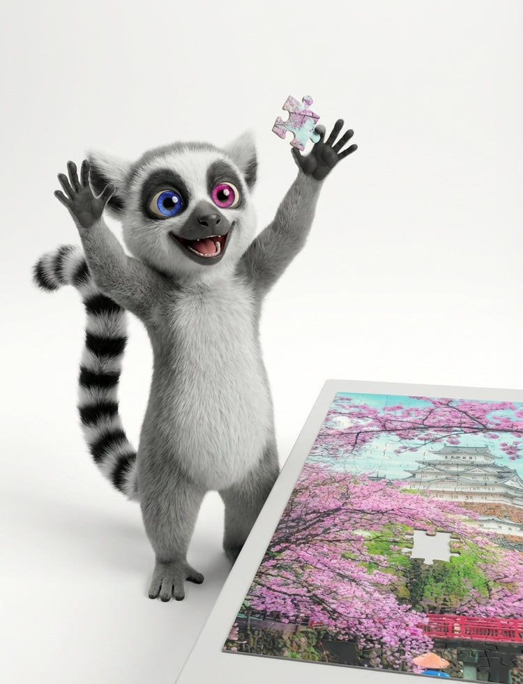 Funki skládá puzzle 1000 dílků Hrad Himedži | Funkids