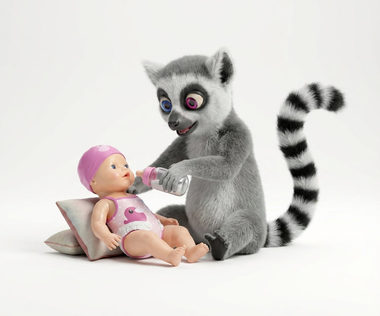 Funki krmí panenku Baby Born z lahvičky | Funkids