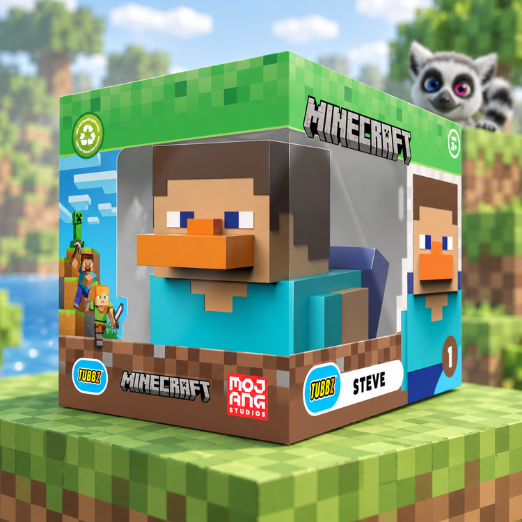 Tubbz Minecraft Steve s Funkim v pozadí