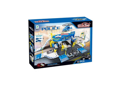 Policejní čerpací stanice - hrací set 62 ks