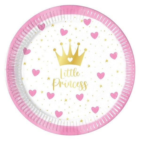 Talířky papírové My Little Princess 8ks 20cm