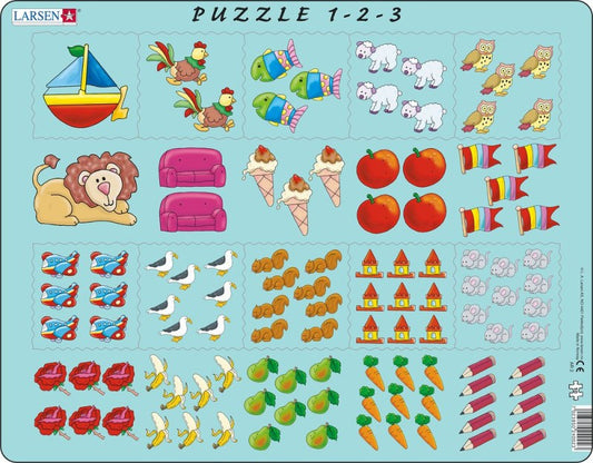 Puzzle Počítání pro nejmenší s obrázky 10 dílků