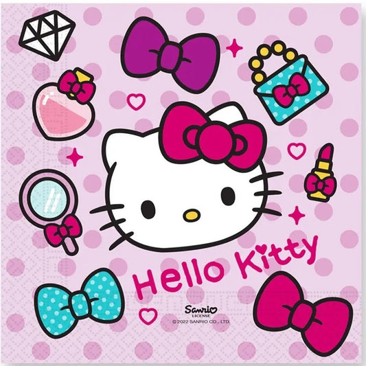Papírové ubrousky Hello Kitty 33x33 cm, 20 ks
