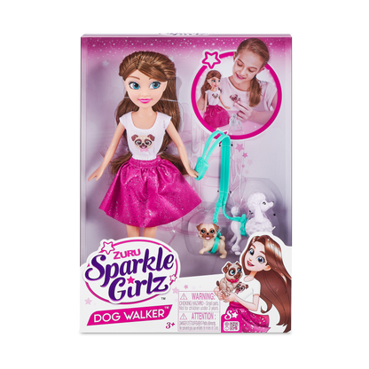 Panenka Sparkle Girlz se dvěma pejsky