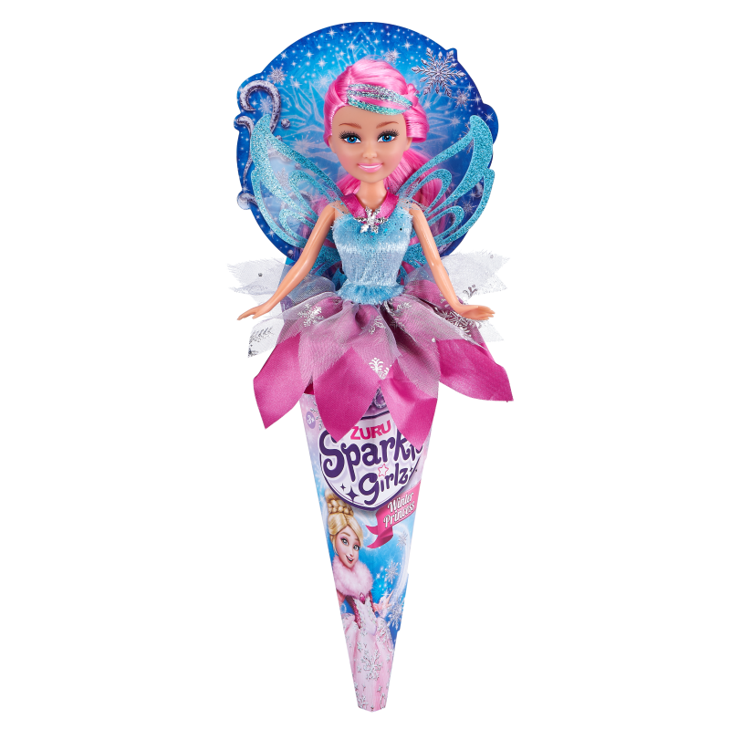 Princezna zimní Sparkle Girlz v kornoutku tyrkysová