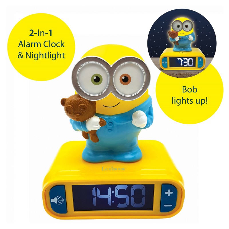 Lexibook budík Mimoni se svítící figurkou