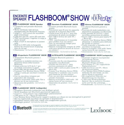 Lexibook reproduktor iParty Flashboom Show