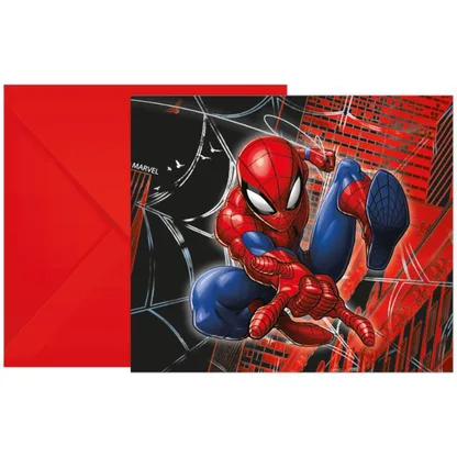 Pozvánky s obálkami Spiderman World of Web 6 ks