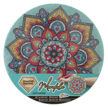 Diamantové malování mandala zelená