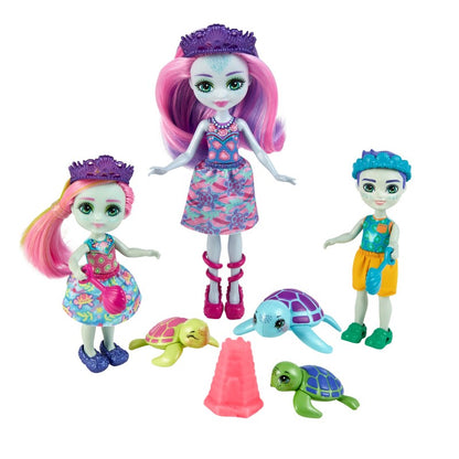 Enchantimals mořské království rodinka s doplňky pandy