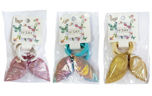 Lukky Fashion Gumičky set, třpytivé mašle, dvojbalení (asst 3)