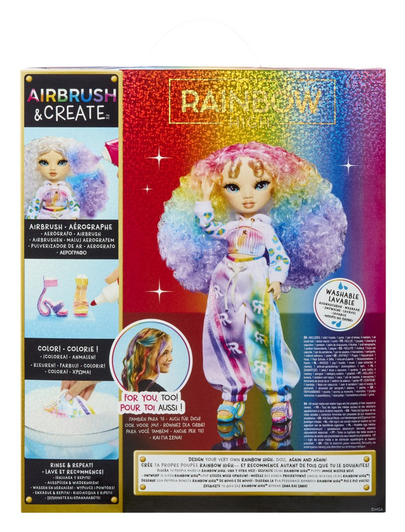 Rainbow High Air Brush panenka - zelené oči