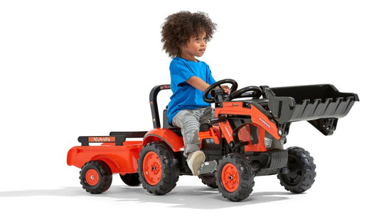 Traktor šlapací Kubota M7171 s valníkem a přední lžící oranž