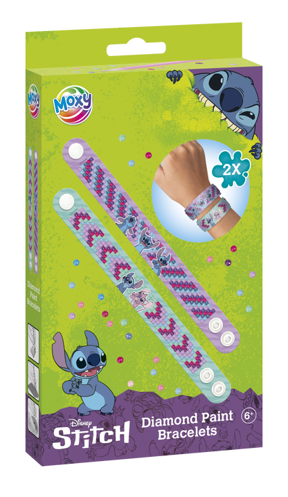 Diamantové malování Stitch - výroba náramků 2 ks