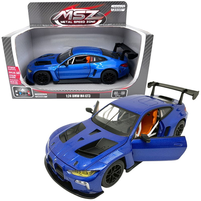Kovový model - 1:24 BMW M4 GT3 modré