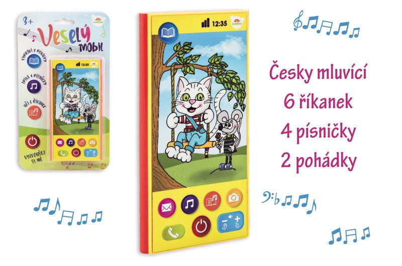 Veselý mobil česky mluvící 7,5x15 cm