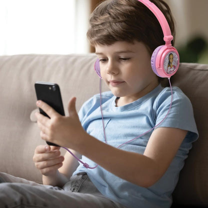 Lexibook skládací drátová sluchátka Barbie s limitem hlasitosti