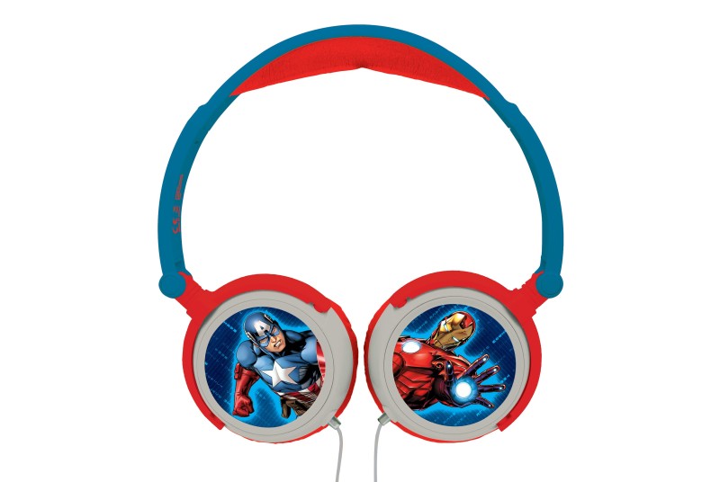 Lexibook skládací drátová sluchátka Avengers s limitem hlasitosti