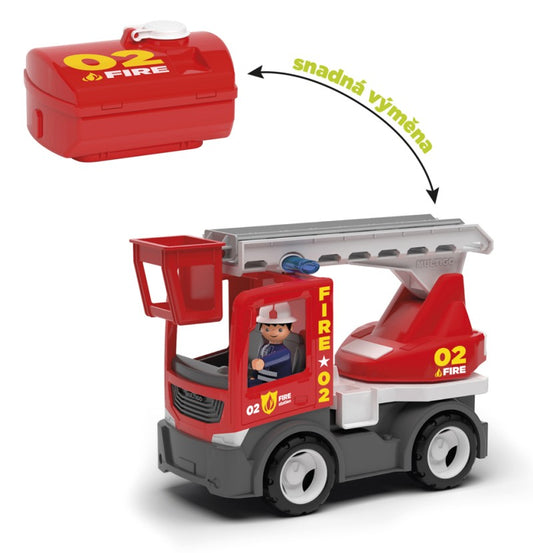 MultiGO ECO Fire 2+1 - Igráček hasič, auto, žebřík, cisterna