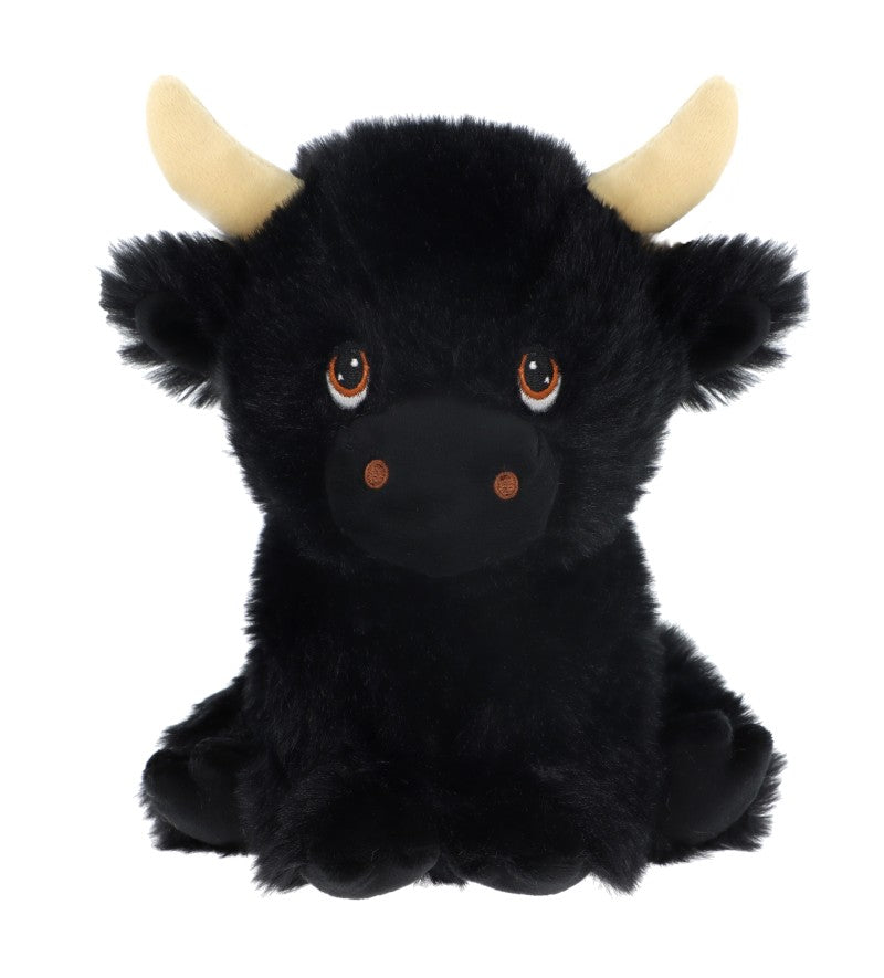 Černá chundelatá kráva 18 cm