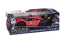 RC auto 1:14 s mlhovým efektem červené černé