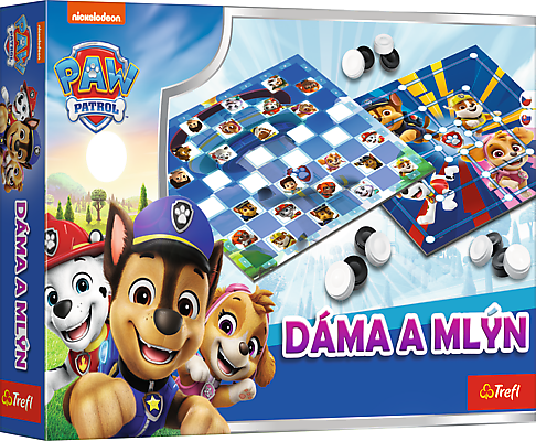 Společenská Hra Dáma & Mlýn Tlapková patrola