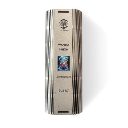 Wooden puzzle Jellyfish World A3