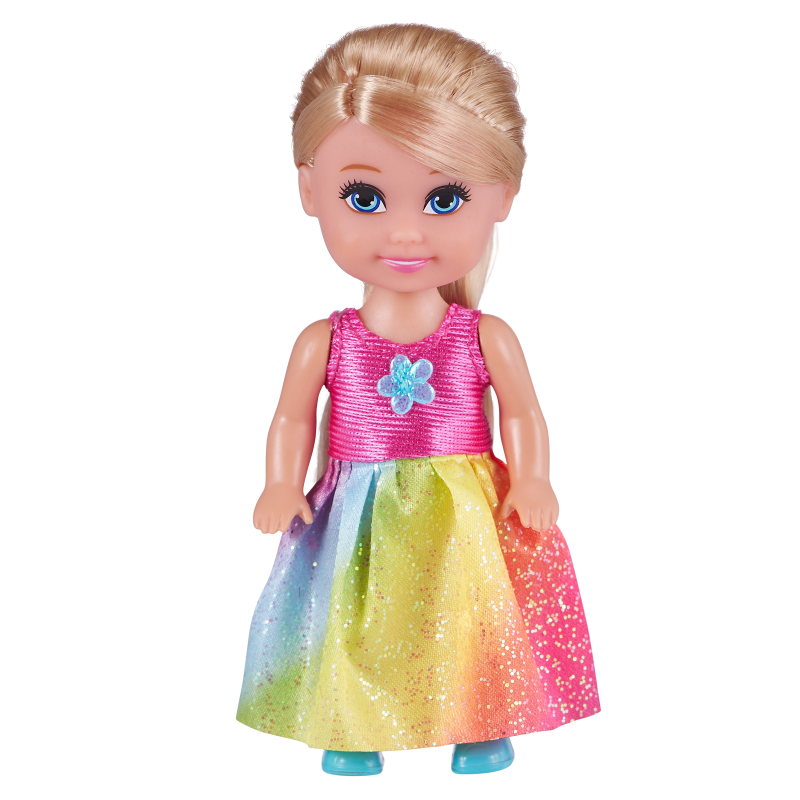 Princezna Sparkle Girlz malá v kornoutku růžové šaty-blond vlasy
