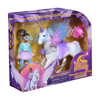 Unicorn academy kouzelná křídla Glacier & Layla 11cm