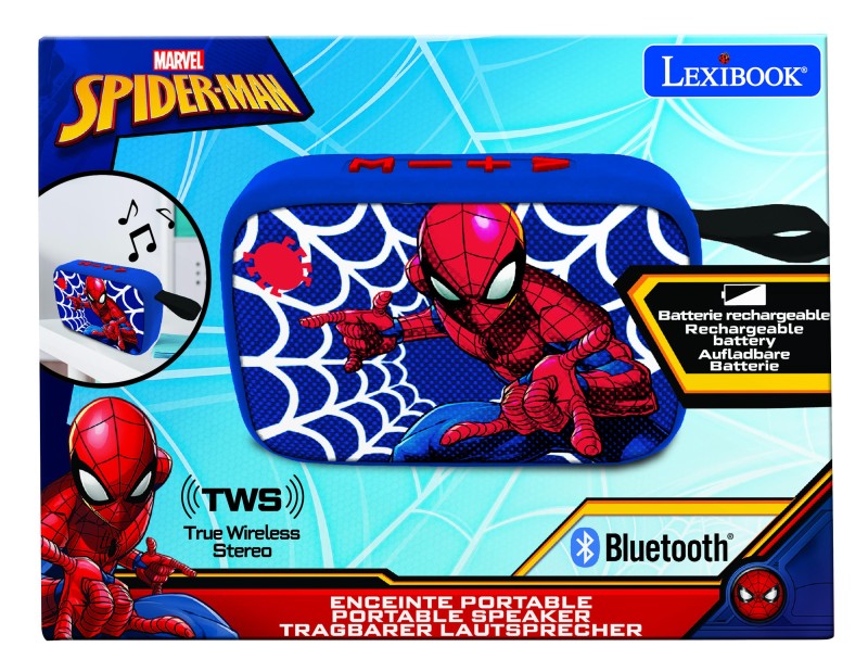 Lexibook reproduktor Spiderman s látkovým povrchem