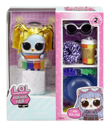L.O.L. Surprise! Hair Hair Hair Zvířátko, PDQ fialové vlasy
