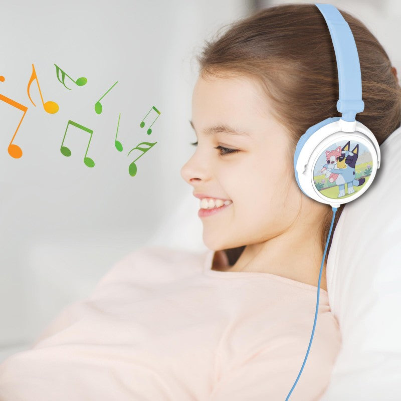 Lexibook skládací drátová sluchátka Bluey s limitem hlasitosti