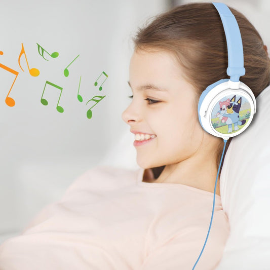 Lexibook skládací drátová sluchátka Bluey s limitem hlasitosti