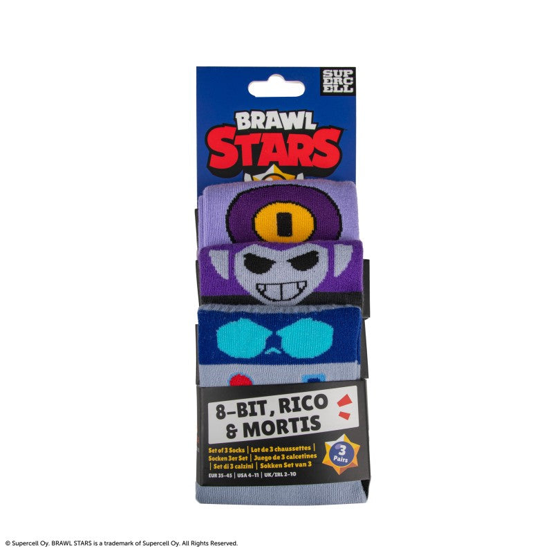 Brawl Stars set ponožek (8-Bit, Rico & Mortis)