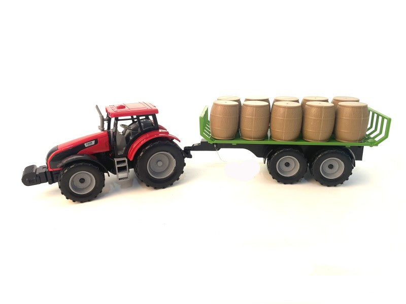Traktor na setrvačník červený