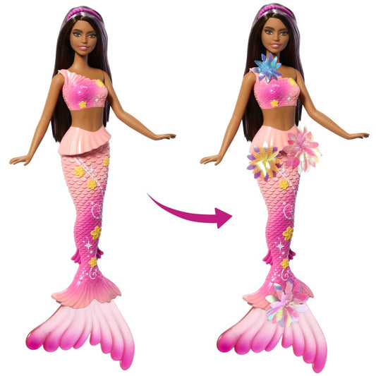 Barbie kouzelná květinová mořská panna - tmavovláska
